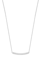  Quatre Grosgrain Pendant Necklace, 18k White Gold