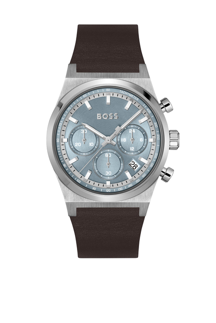 Candor Chrono Silver-Tone Chronograph Watch