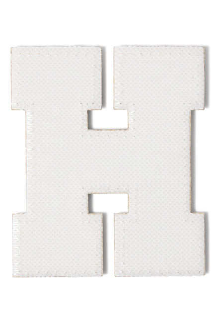 Kids 3" Chenille Sparkle ‘H’ Letter Patch