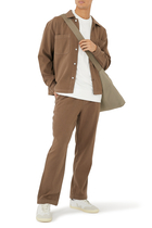 Textured Terry Double Pocket Relaxed Shirt