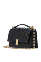 Deco Quilted Leather Mini Flap Chain Crossbody Bag