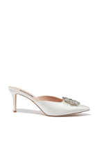 Laila Satin & Crystal BroochPumps