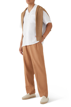 Basket-Weave Linen Shirt
