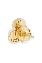Twist Stud Earrings, 18k Yellow Gold with Diamonds & Pearls