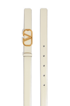 Reversible VLogo Signature Belt in Glossy Calfskin