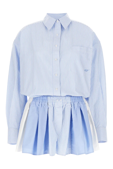 Prestyled Pleated Boxer Romper 