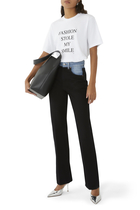  'Fashion Stole My Smile' Slogan T-Shirt