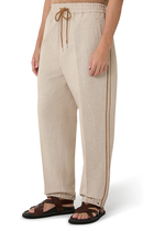  Slub Canvas Straight Pants