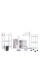 Silver Chrome Waste Bin