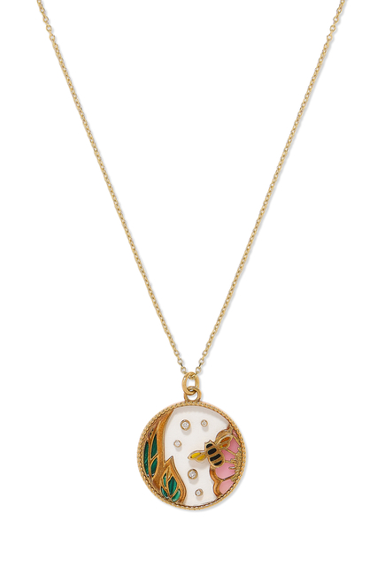 Love Spring Pendant Necklace, 18k Yellow Gold & Diamonds