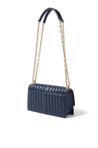 Deco Quilted Leather Mini Flap Chain Crossbody Bag
