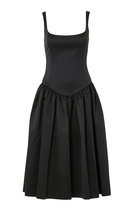 Lola Bonded Satin Midi Dress