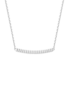  Quatre Grosgrain Pendant Necklace, 18k White Gold