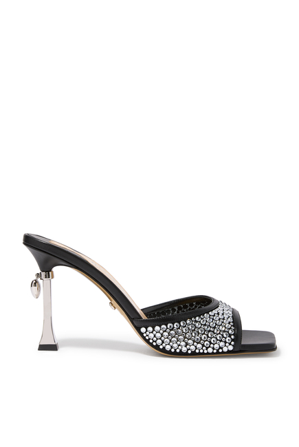 Puffy Heart Ring Square Toe 95 Mules