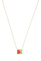 Crystal Necklace, Brass & Semi-precious Tourmaline
