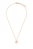 Curly Molten Mini Initial Necklace - O, 18k Recycled Gold Vermeil on Recycled Sterling Silver