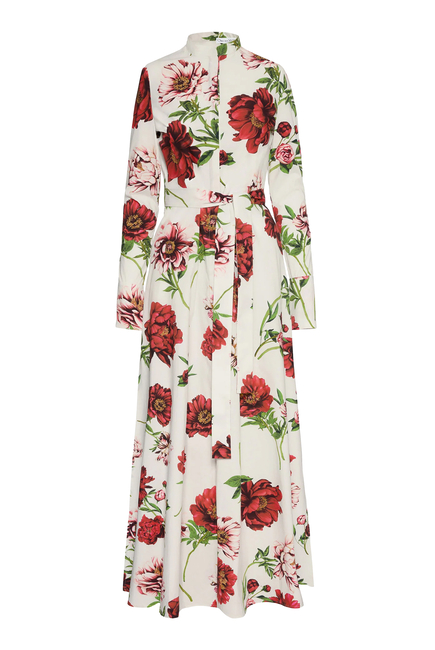 Peony Cotton Poplin Caftan 