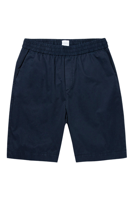 Drawstring Cotton-Linen Shorts