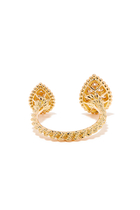 Serpent Bohème Double Motif Diamond Ring, 18k Yellow Gold & Diamond