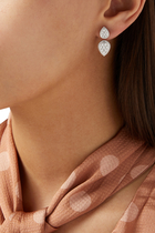 Serpent Bohème Double Motif Single Stud Earring, paved with Diamonds