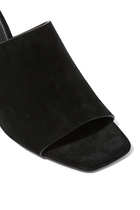 Velour Leather Bandeau 85 Mules