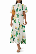Bianca Short Sleeves Midi Dress