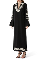 Daha Floral-Embroidered Kaftan