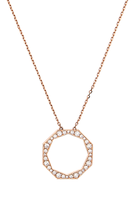 Birwaz Turath Large Necklace, 18k Rose Gold & Diamonds