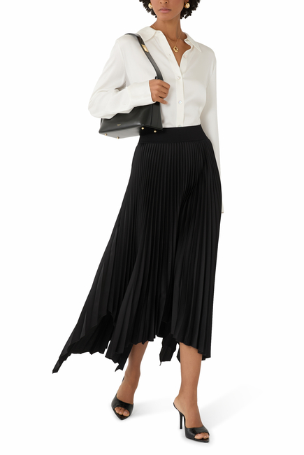 Ade Knit Weave Plissé Skirt