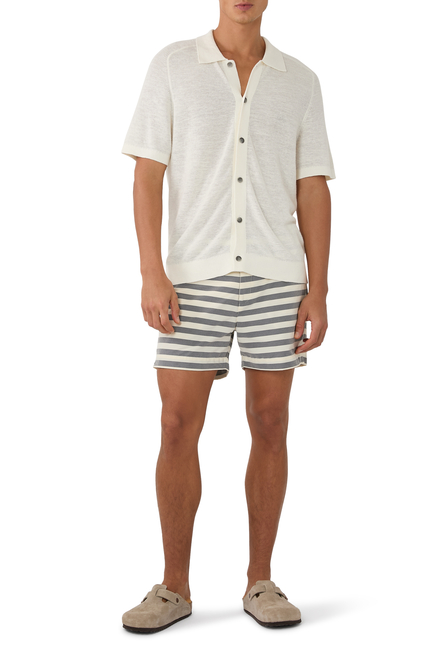 Seersucker Stripe Swim Shorts