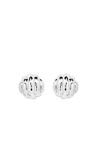 Ripple Earrings, Silver Plated Brass