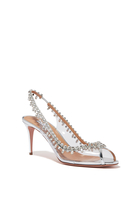 Temptation 75 Crystal Plexi Slingback Pumps