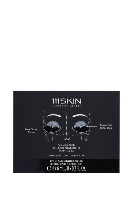 Celestial Black Diamond Eye Masks, Pack of 8