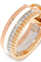 Quatre White Edition Hoop Earrings
