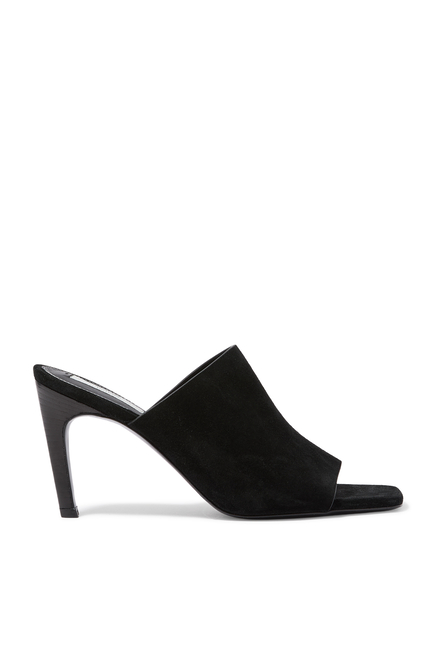 Velour Leather Bandeau 85 Mules