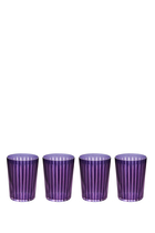 Prism Purple Highball Glass, Set of 4
