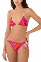 Marmo Print Adjustable Bikini Bra