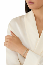 Emerald Cut Baguette Tennis Bracelet, 14k Vermeil on Sterling Silver with Cubic Zirconia