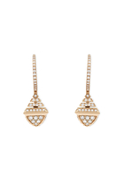Cleo Mini Rev Earrings, 18k Rose Gold with Full Diamonds