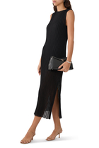 Ada Sleeveless Long Knit Dress with Split