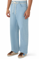 Denim Block Pants