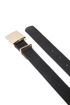 Square Buckle Leather Belt