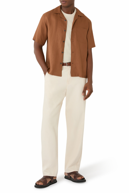 Noll Short-Sleeve Shirt in Relaxed Linen
