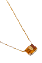 Crystal Necklace, Brass & Semi-precious Tourmaline