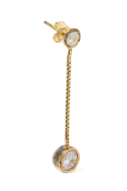 Solitaire Moissanite Drop Earrings, 14K Vermeil