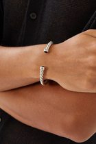 Cable Classic Cuff Bracelet, Sterling Silver & Black Onyx