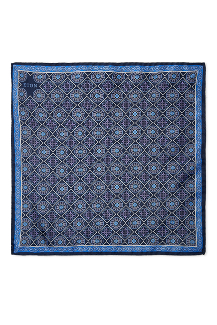 Medallion Silk Pocket Square Handkerchief