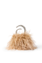 Karma Feather Clutch Bag