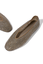 Crystal-Embellished Ballet Flats