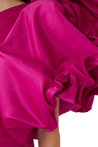 Pouf Shoulder Dress